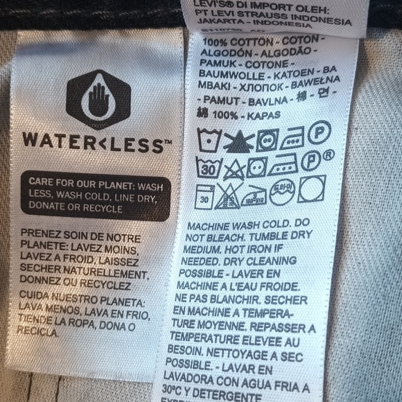 Levi's Tall Mens 505 Regular fit jeans Sz 32 x 38 Levi's black Denim straight - Picture 7 of 13